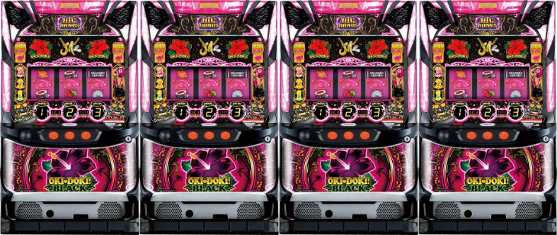 沖ドキBLACK 4台並び